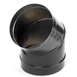 Dura-Black 6in - 45 degree elbow
